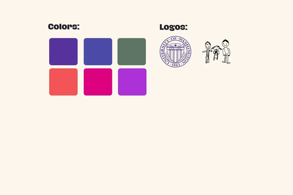 Children's Center design system: colour palette and logo usage