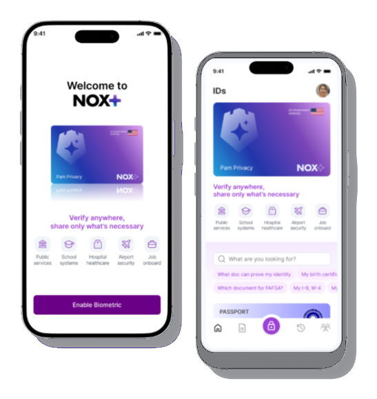 Nox+ two-phone mockup