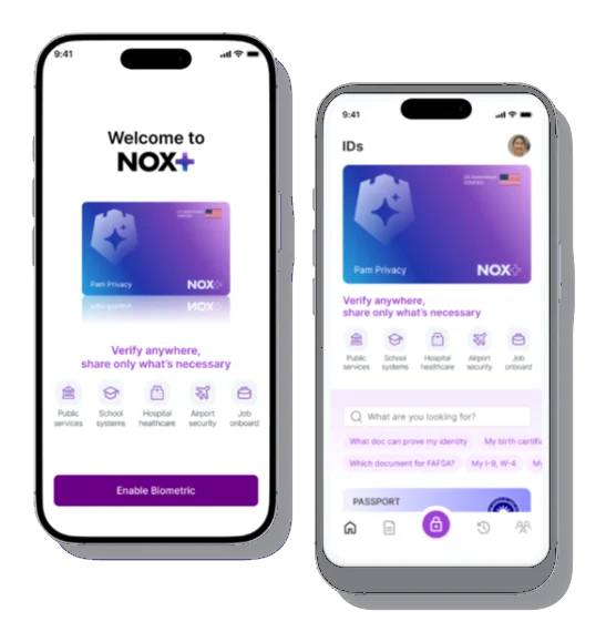 Nox+ two-phone mockup