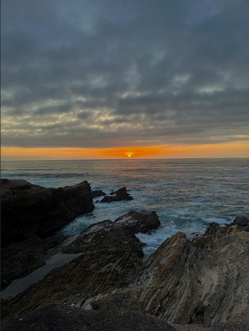 Sunset over the ocean